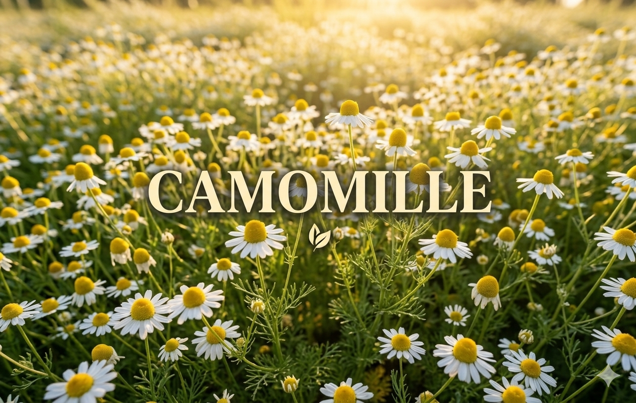La camomille, alliée indispensable du sommeil et de la relaxation. Guide complet sur la récolte des fleurs et la préparation de tisanes naturelles apaisantes.