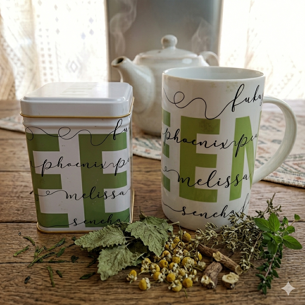 Herbier Vivant – Mug & Boîte à Thé Nature