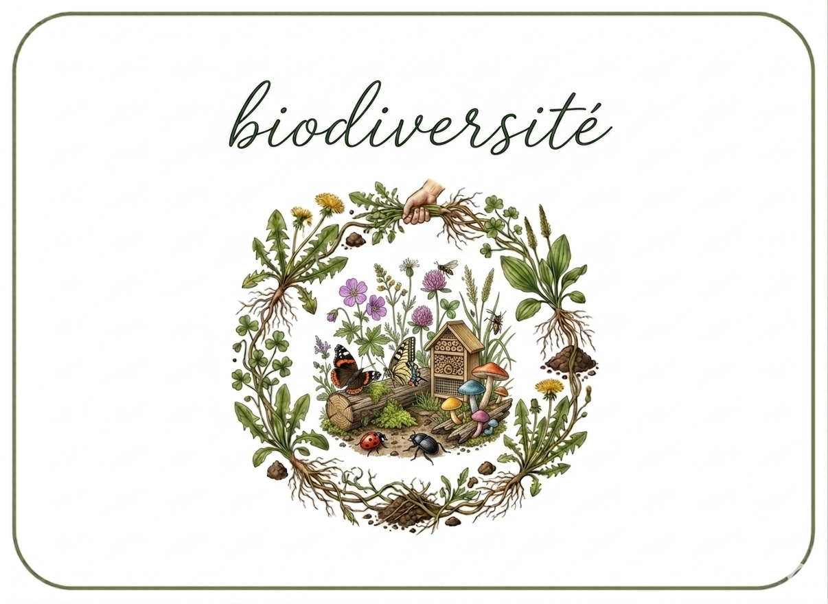 Protéger la biodiversité, c’est garantir l'avenir de notre écosystème. Dans notre jardin de plantes médicinales, nous favorisons la vie sous toutes ses formes : accueil des insectes pollinisateurs, respect des sols et cohabitation harmonieuse de la faune et de la flore. Apprenez-en plus sur nos pratiques écologiques visant à maintenir un équilibre naturel et à préserver la richesse de notre terroir Image